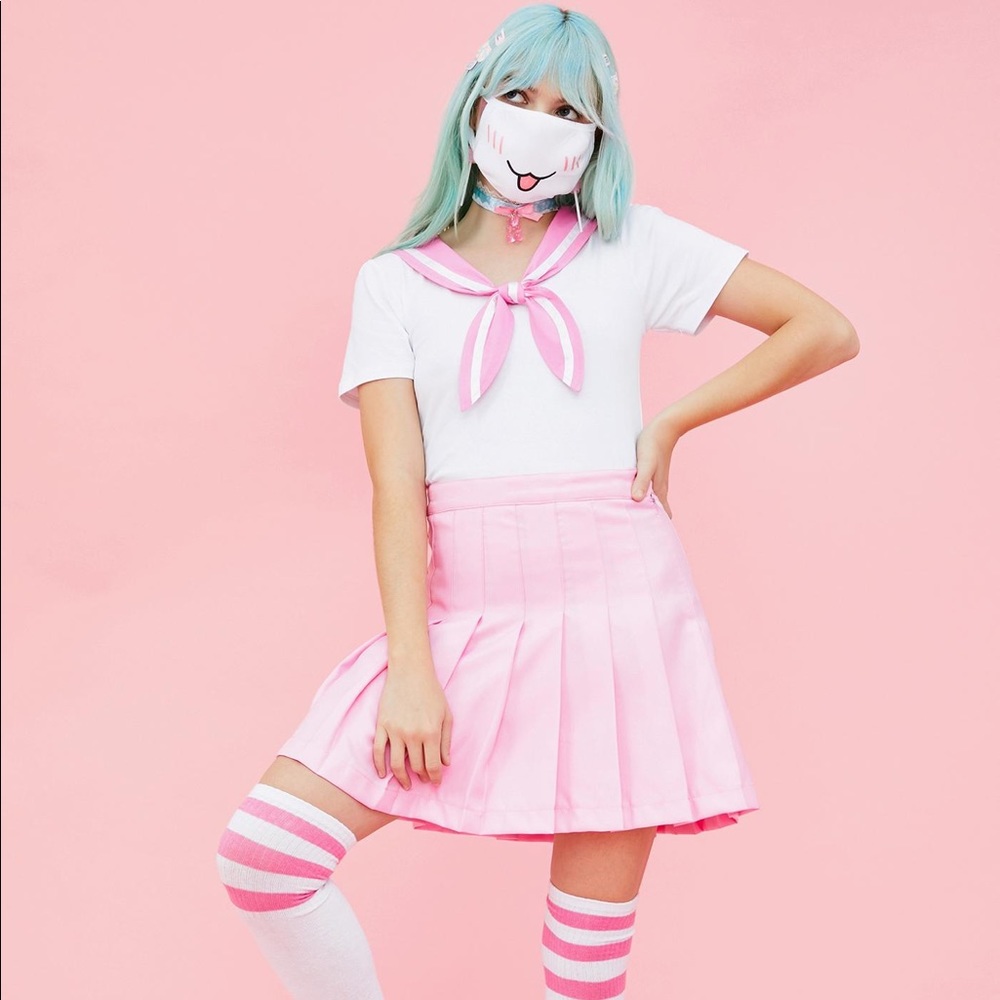 Dolls Kill Sugar Thrillz Pleated Skirt NWOT